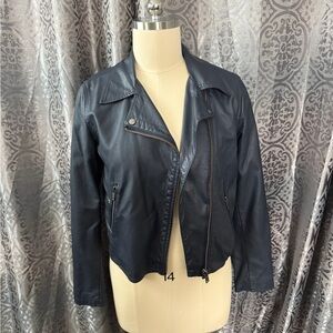 Anthropologie: Black faux leather jacket